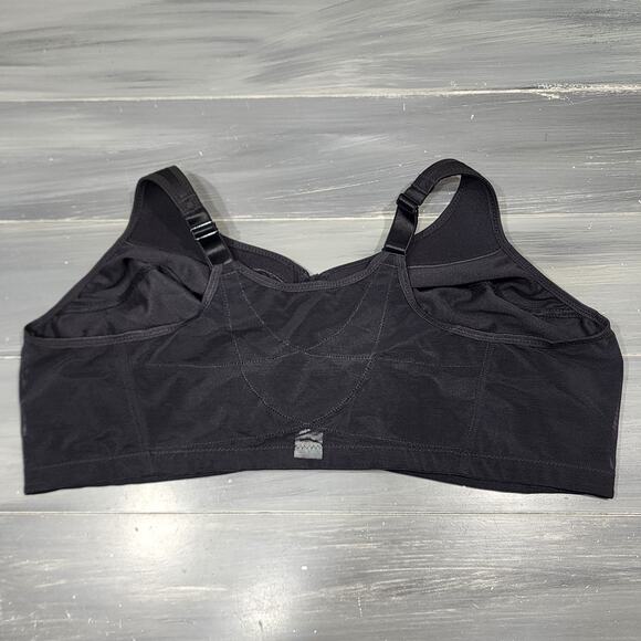 Glamorise Bra 1265 Magic Lift Front Close Back Support Bra 50F Black - Picture 2 of 9